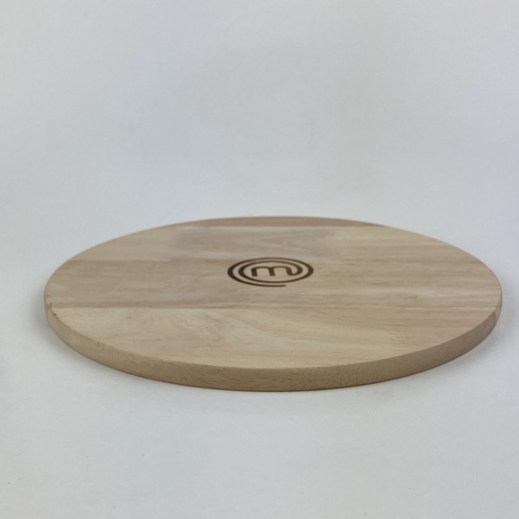 Master Chef Wood 9.5” Round Cutting Board Trivet Cheese Board - Picture 4 of 6